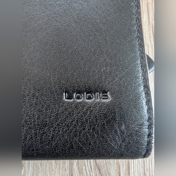 Lodis Long Black Leather Wallet - Picture 2 of 4